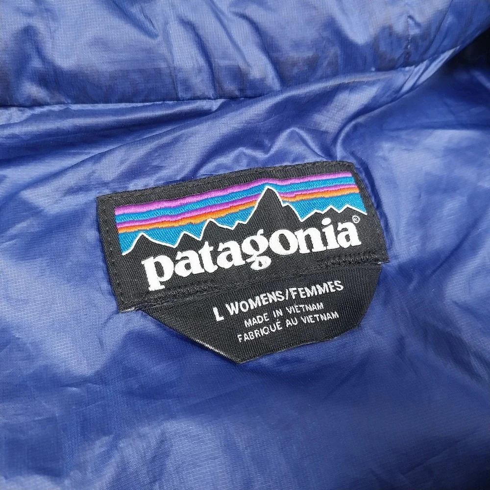 Patagonia Pullover Womens Large Gray Nano Puff Bivy Hoody Quilted 84196 Jacket
